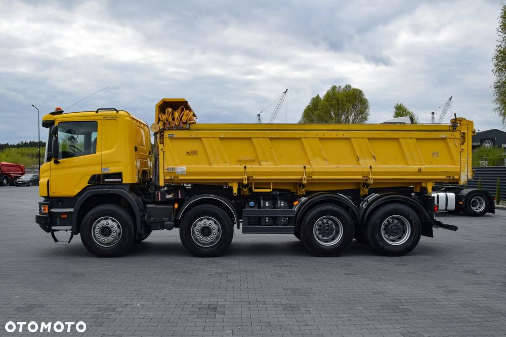 Scania P410 / 8x4 / EURO 6 / WYWROTKA / HYDROBURTA / AUTOMAT / KAMERA COFANIA / NAWIGACJA / HAK / NISKI PRZEBIEG / SERWISOWANY / SPROWADZONY - 8