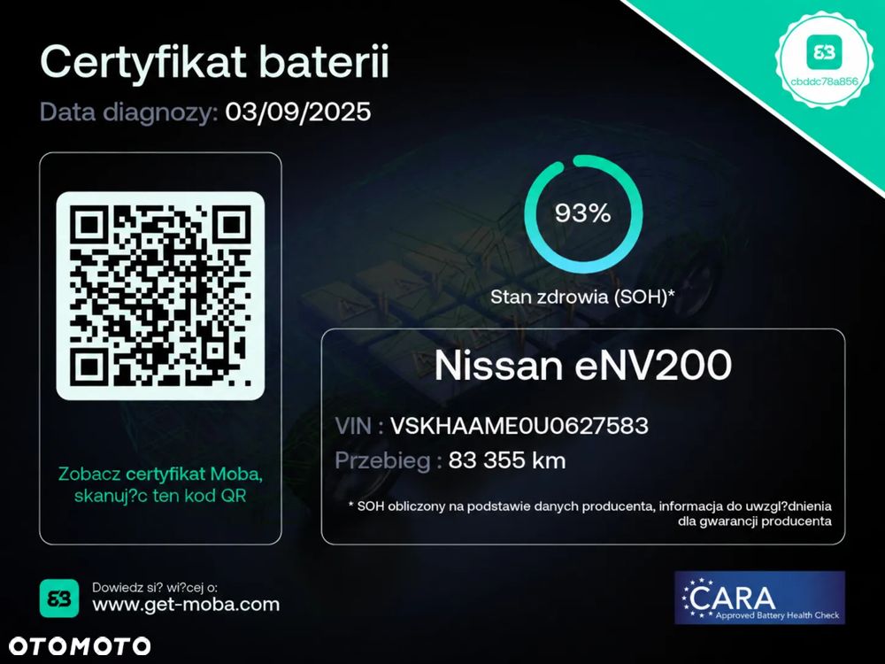 Nissan NV 200 Electric InPost e-NV200 XL VOLTIA I BEZWYPADKOWY z Polskiego Salonu I Ładny Egzemplarz I Serwisowany I Pełna Faktura Vat 23% - 2