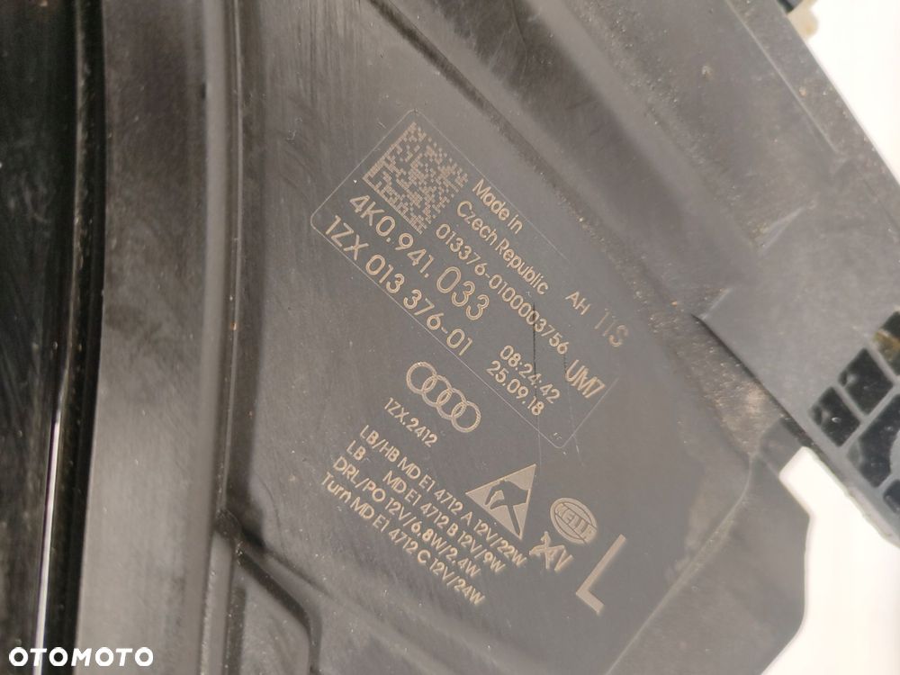 audi a6 c8 full led lampa lewy przód 4k0941033 - 3