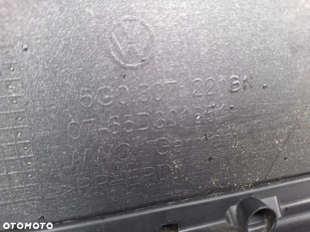 VW GOLF 7 VII 5G0 12-16 NIE KLEJONY! ZDERZAK PRZÓD PRZEDNI+KRATKI+ŚLIZGI ORYG VW 5G0807221 WYSYŁKA 24h - 13