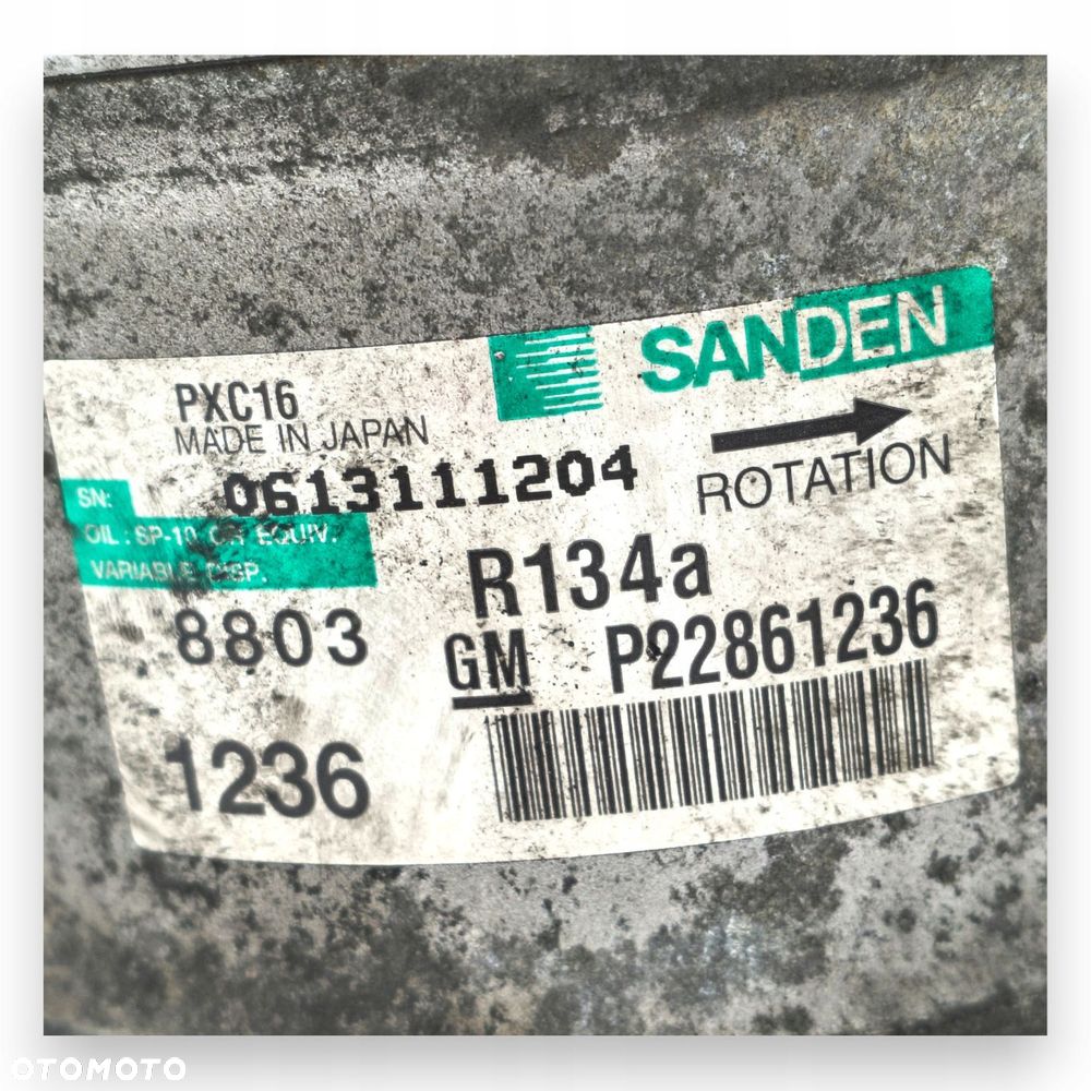 SPRĘŻARKA KLIMATYZACJI Opel Insignia Astra J 2.0 CDTI P22861236 SANDEN - 9