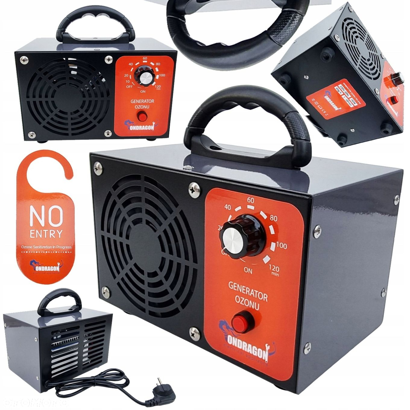 ONDRAGON GENERATOR OZONU MOCNY 60 000 MG/H OZONATOR 155W  TIMER OD0150 - 2