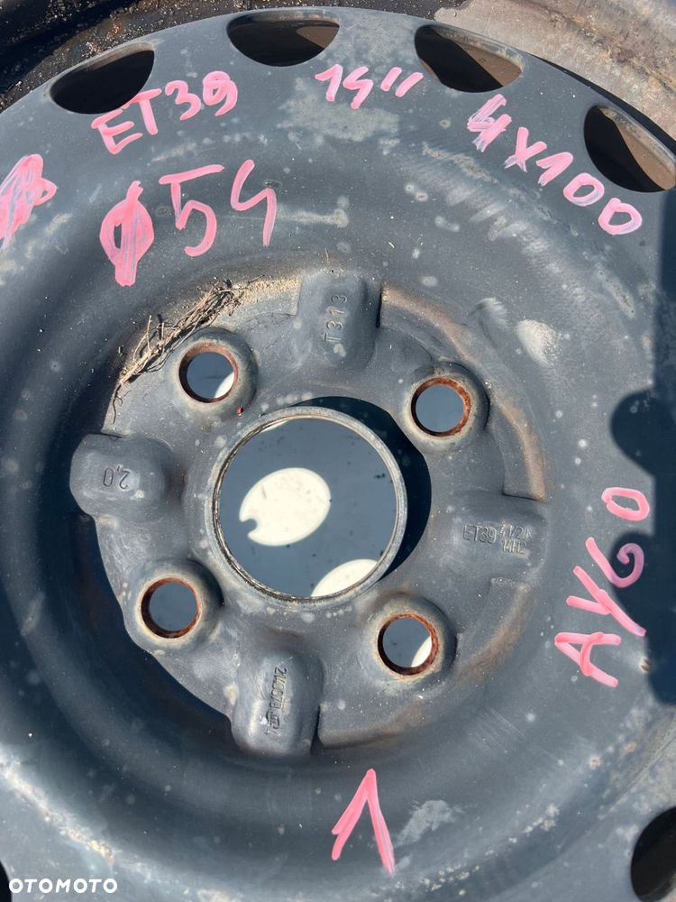 toyota aygo felgi stalowe 4.5jx14 et39 4x100 - 3