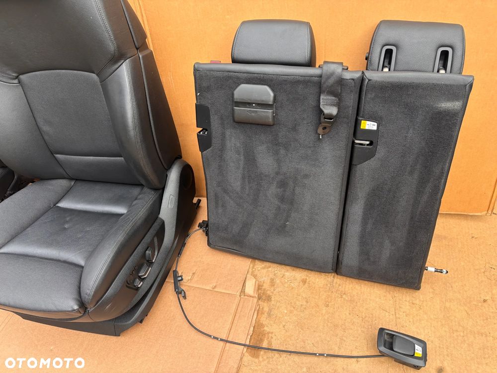 BMW 5 F10 F11 Fotele Czarne Europa Kanapa Komfort Komforty Grzane Komplet Przed Liftem Fotel Przedni Lewy Prawy Tylna - 2