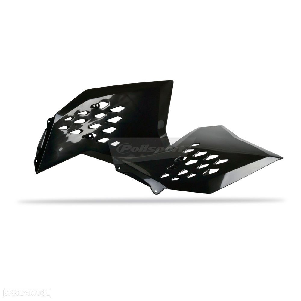 tampas laterais de radiador polispor preta ktm exc / sx - 1