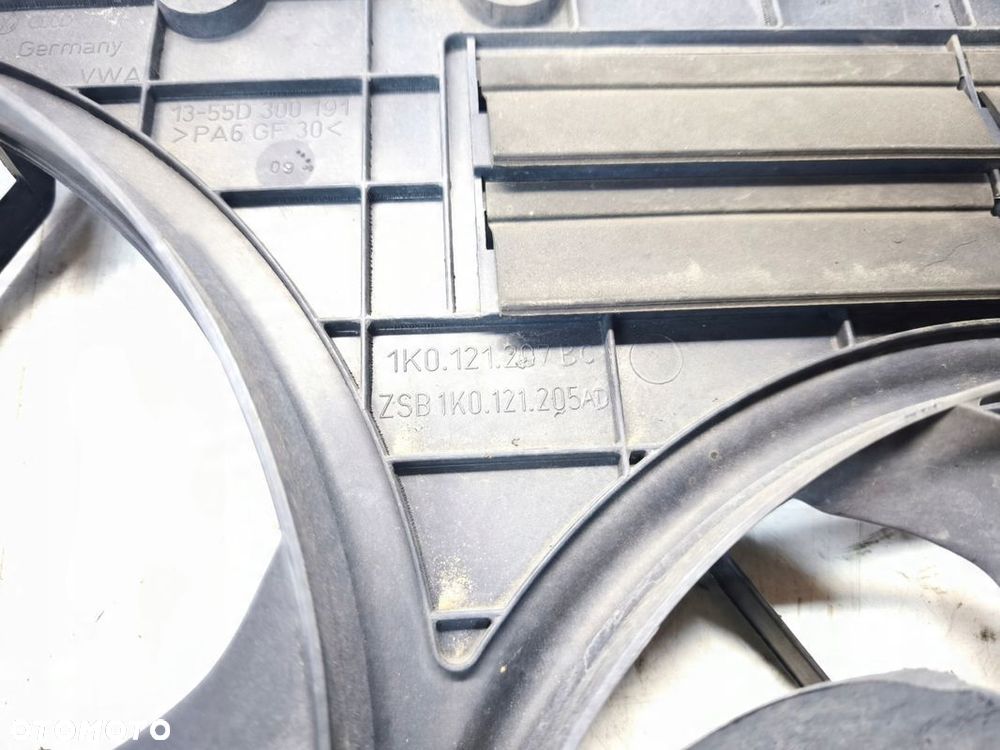 OBUDOWA WENTYLATORÓW + WENTYLATORY AUDI VOLKSWAGEN SEAT SKODA 1K0121207BC - 2