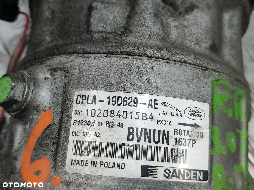 SPRĘŻARKA KLIMATYZACJI LAND ROVER RANGE ROVER CPLA-19D629-AE 102084015B4 - 6