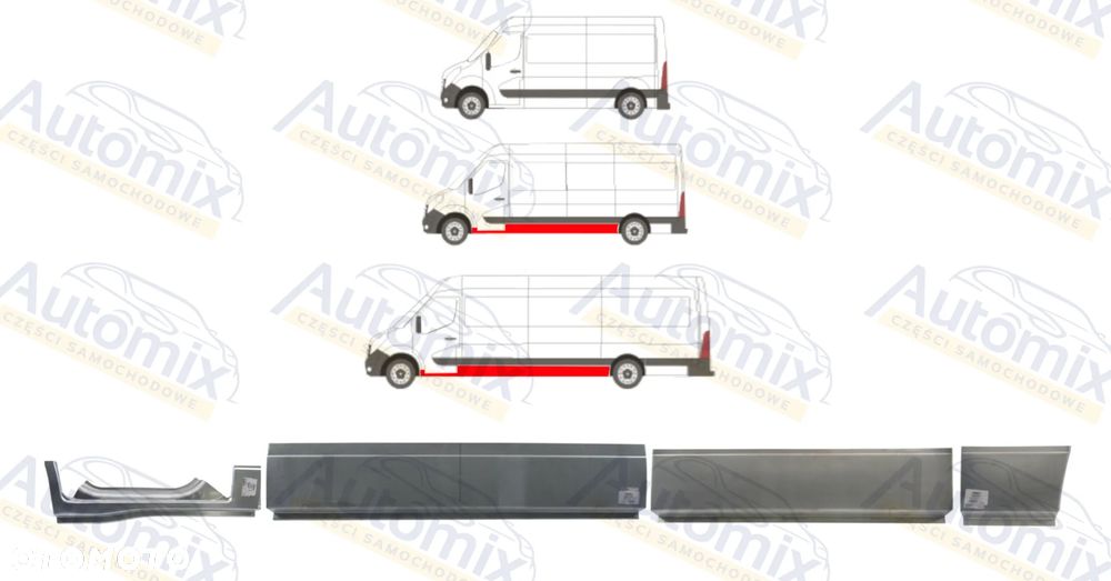 R Master III Op Movano 10- Próg / progi / Reperaturki L3 / L4 Lewe - 2