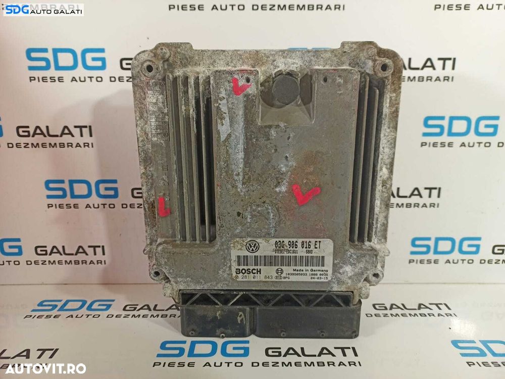 ECU Calculator Motor Volkswagen Jetta 3 MK3 2.0 TDI 2005 - 2010 Cod 03G906016ET 0281011843 [L2229] - 1