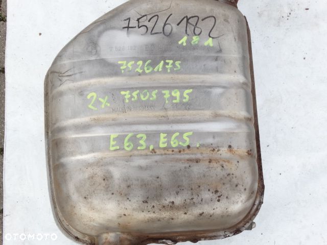 BMW 6 E63 645i 545i N62 V8 Tłumik Wydech Komplet Środkowy Końcowy Oryginał 7526182 7526175, 2 x 7505795 Tłumnik Układ Wydechowy - 8