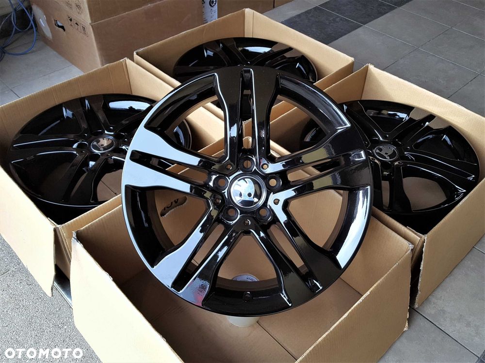 Alufelgi 18 5x112 Skoda Octavia Superb Yeti Karoq Kodiaq Czarne ! 603# - 2