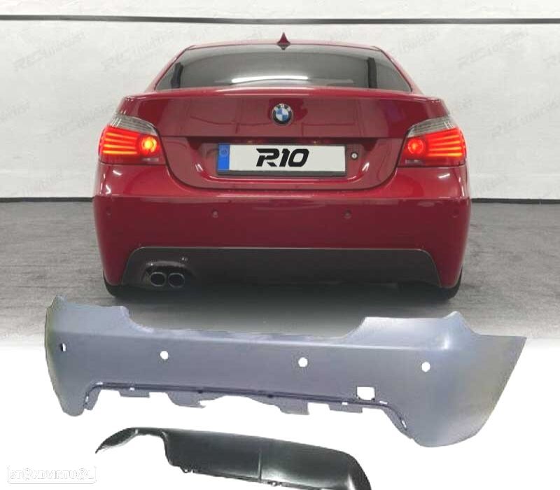PARÁ-CHOQUES TRASEIRO BMW E60 07-10 COM PDC LOOK M - 1