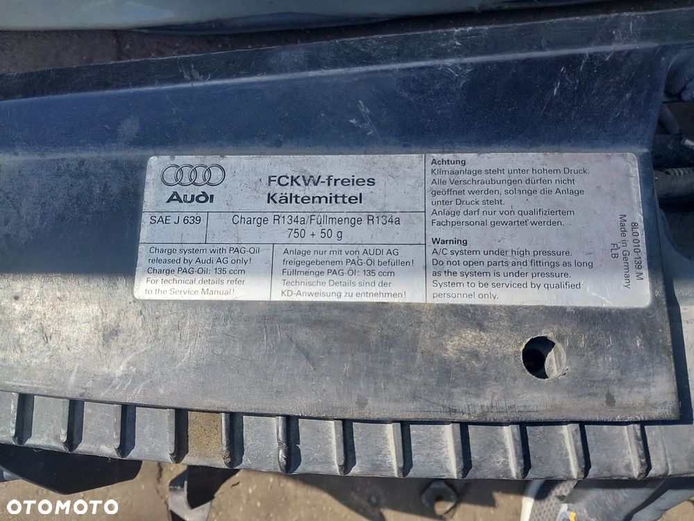 Pas przedni wzmocnienie czołowe chłodnice Audi A3 8L KOMPLETNY przed liftem 1.6 1.8 1.9 dolot powietrza - 3