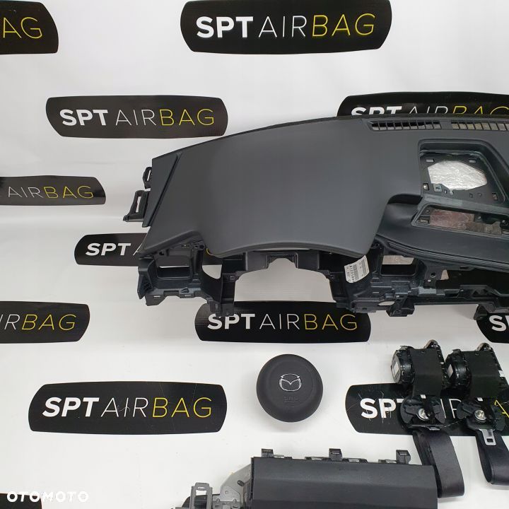 MAZDA 3 DESKA ROZDZIELCZA KONSOLA KOKPIT PULPIT PODUSZKI AIRBAG AIR BAG PASY KIT SET - 2