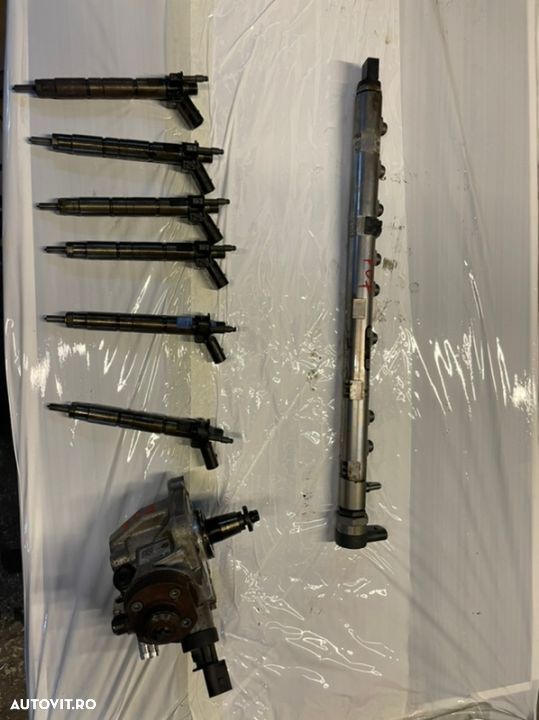 kit injectie bmw N57D30A 245 Hp seria 730d F01 2008-2012 530d F10 kitul conține 6 injectoare 1 pompa de înaltă presiune 1 rampa de injectie x6 e71 X5 e70 euro 5 Gt f07 - 1