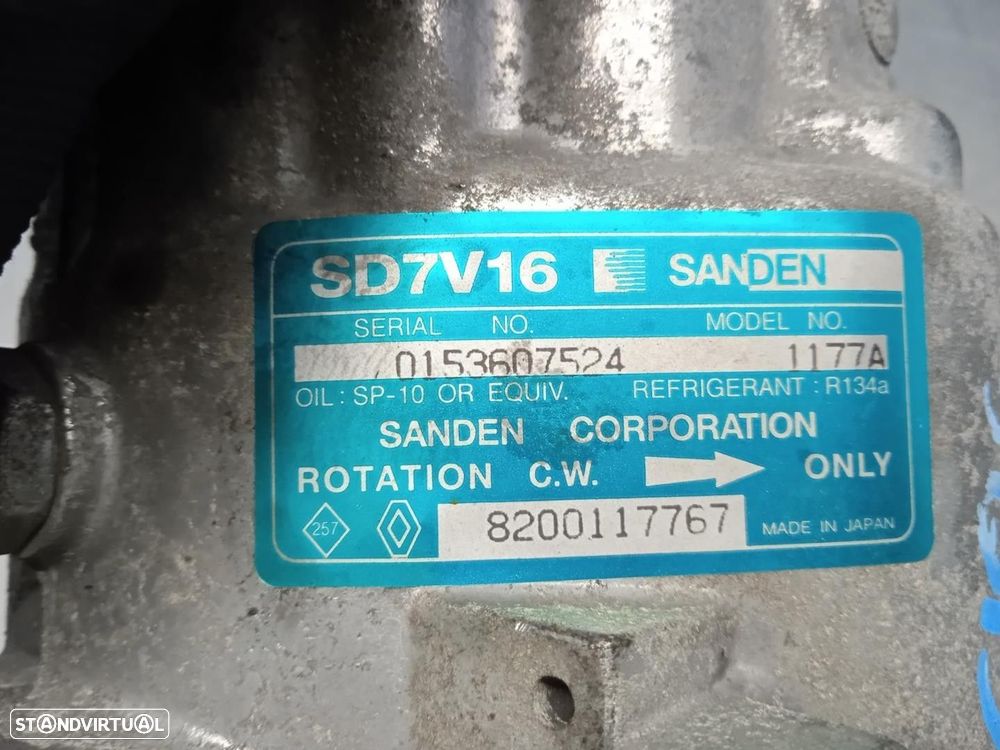 COMPRESSOR AR CONDICIONADO DACIA LOGAN 2005 -8200117767 - 1
