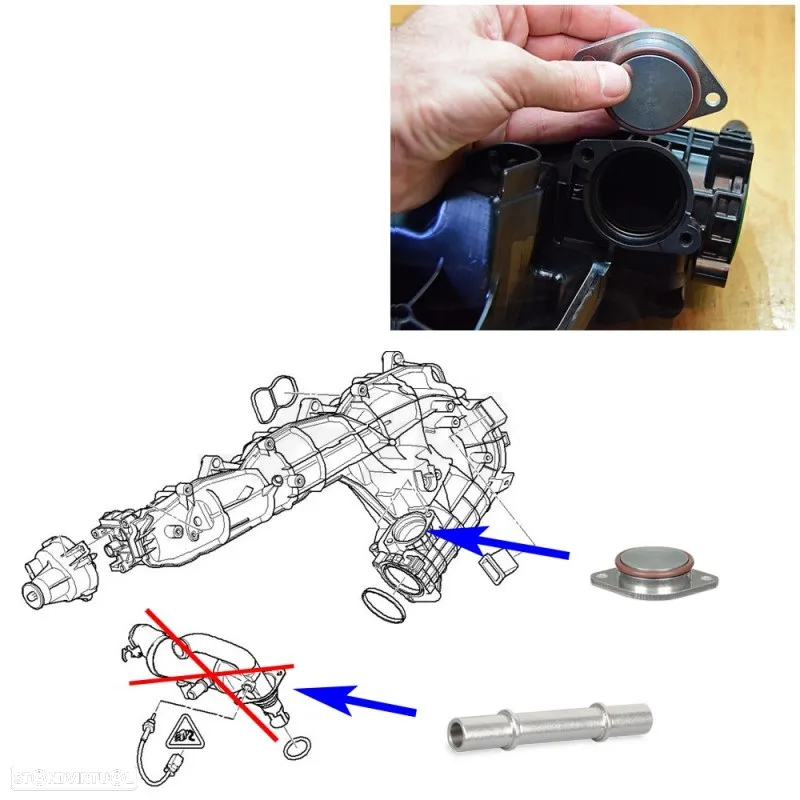 Kit Anulação Supressor EGR + Permutador Gases BMW - Motores 3.0 Diesel N57 N57S - 3