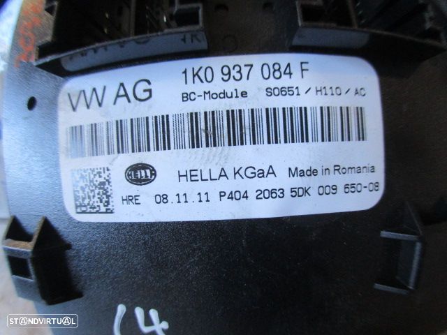 Modulo 1K0937084F VW GOLF 6 2011 1.4I 80Cv 3P Preto Módulo Central - 3