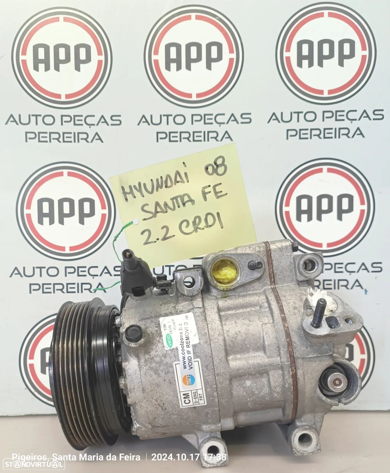 Compressor ar condicionado Hyundai Santa Fé de 2008, 2.2 CRDI. - 1