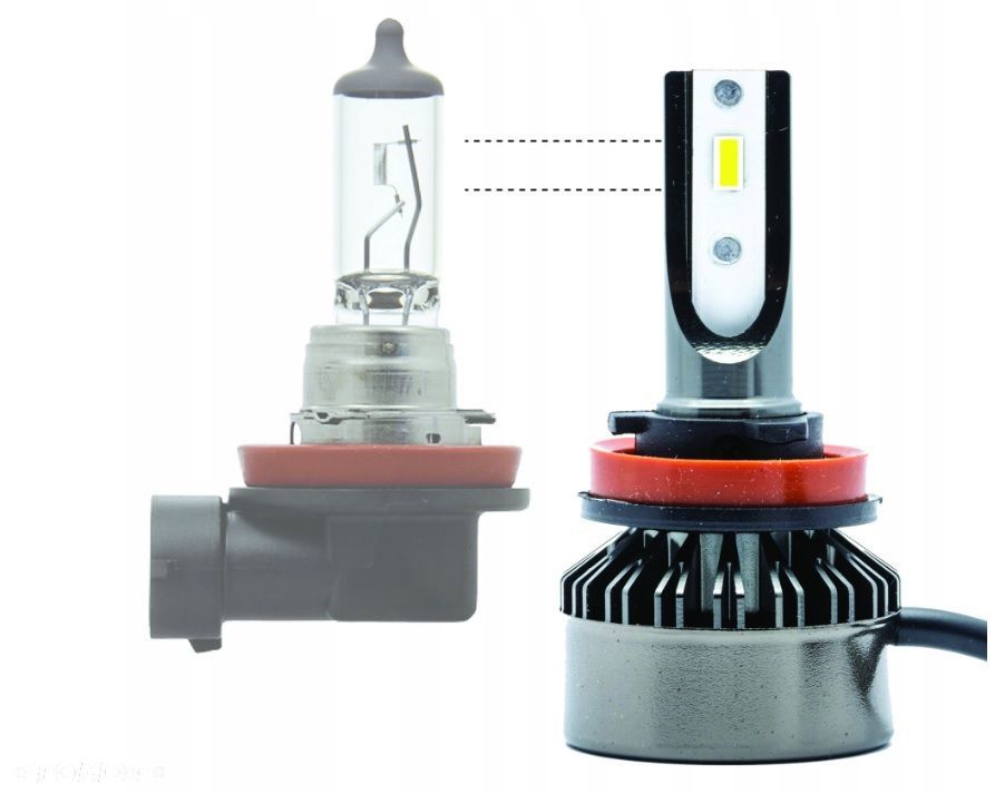 ŻARÓWKI H11 LED FLIP CHIP 6000K 12/24V CANBUS KPL - 2