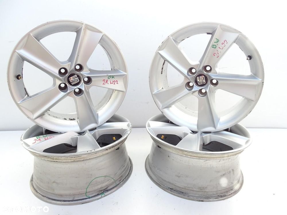 ALUFELGI FELGI 16 5x100 7" ET 43 6J0601025L SEAT IBIZA IV VW POLO 6R FABIA - 1