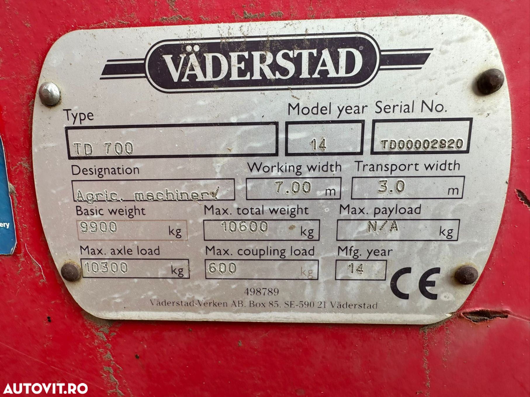 Altul Vaderstad Top Down 700 - 2