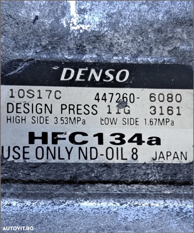 Compresor clima ac aer conditionat denso Honda Accord 2.2cdi 2.2i-ctdi cod: 447260-6080, 10S17C - 4