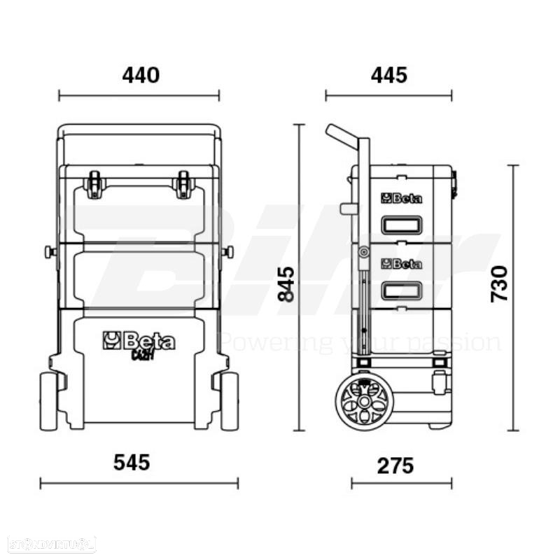carro portaferramentas com três módulos beta (c42 h) 34780 - 3