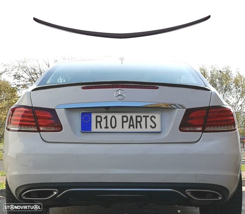 AILERON LIP SPOILER TRASEIRO MERCEDES CLASSE E C207 COUPE 09-16 PRETO BRILHANTE - 1