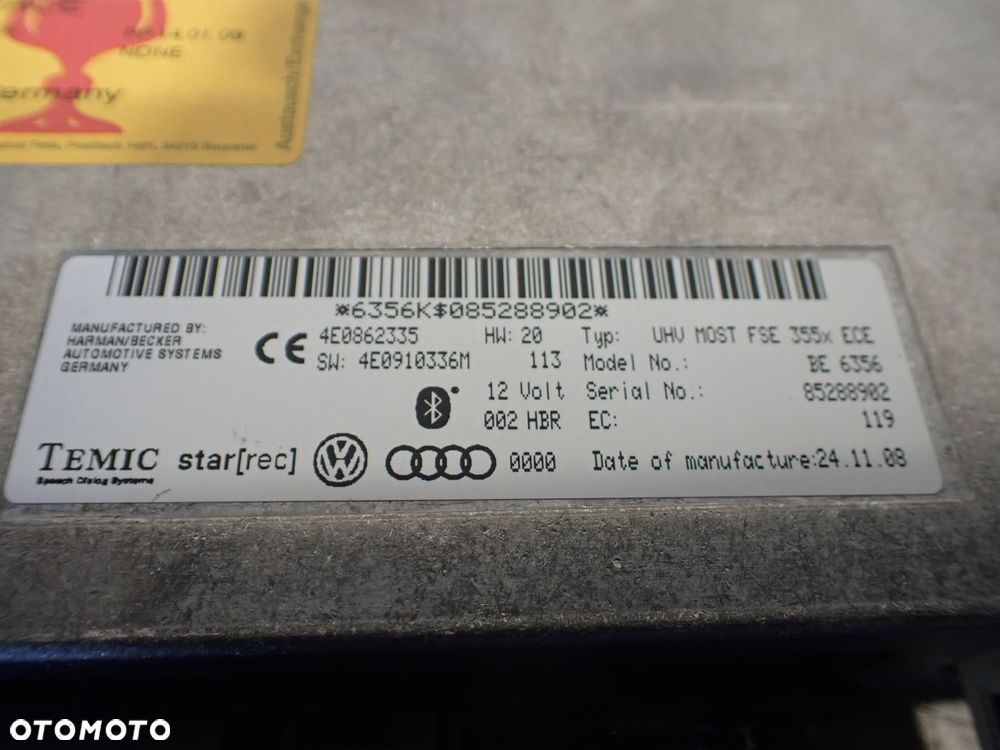 MODUŁ BLUETOOTH AUDI A4 B8 2.0 4E0910336MX - 3
