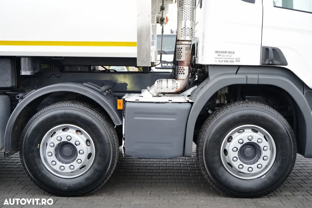 Scania P 410 / 8x4 / BASCULATOR 2 LATERAL / HIDRODOXIE LATERALĂ / BORDMATIC / OPTICRUISE / ANVELOPE 100% / EURO 6 - 23