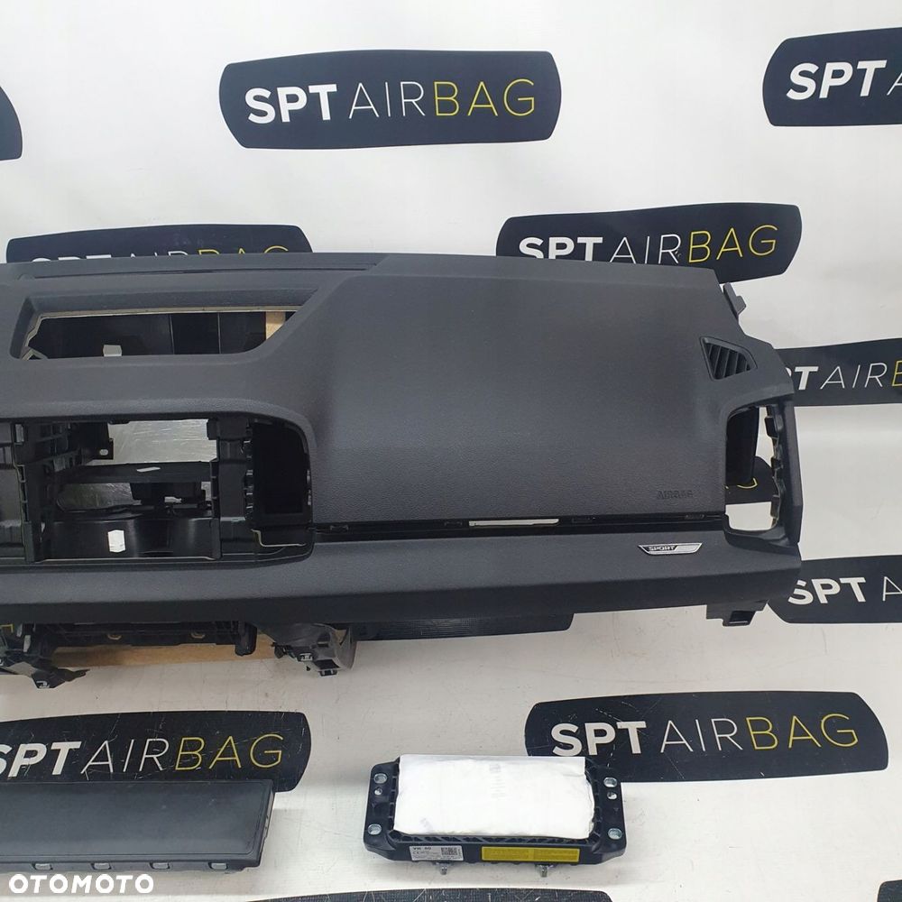 SKODA KAROQ SPORTLINE PRZED LIFTEM DESKA ROZDZIELCZA KONSOLA KOKPIT PULPIT PODUSZKI AIRBAG AIR BAG PASY KIT SET - 3