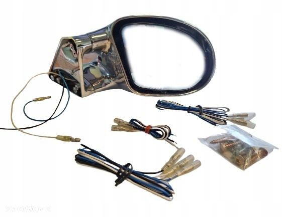 LUSTERKA UNIWERSALNE K3 CHROM Z MIGACZEM NP DO E36 E46 CALIBRA GOLF 3 I 4 - 2