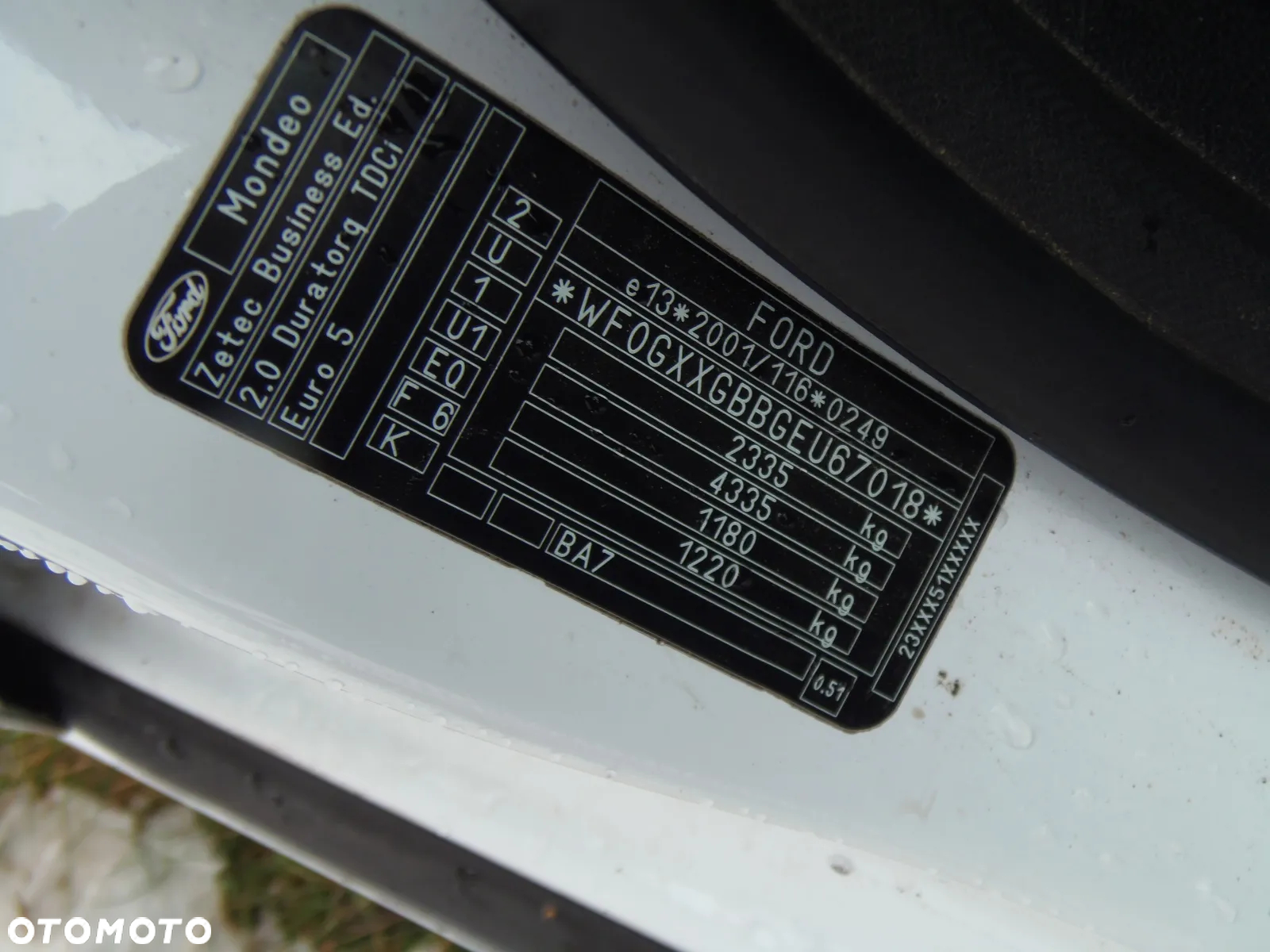 FORD MONDEO MK4 2014 R 2.0 TDCI AUTOMAT  MASKA DRZWI LAMPY ZDERZAK SILNIK SKRZYNIA W CAŁOŚCI NA CZĘŚCI DAWCA BA7 - 5
