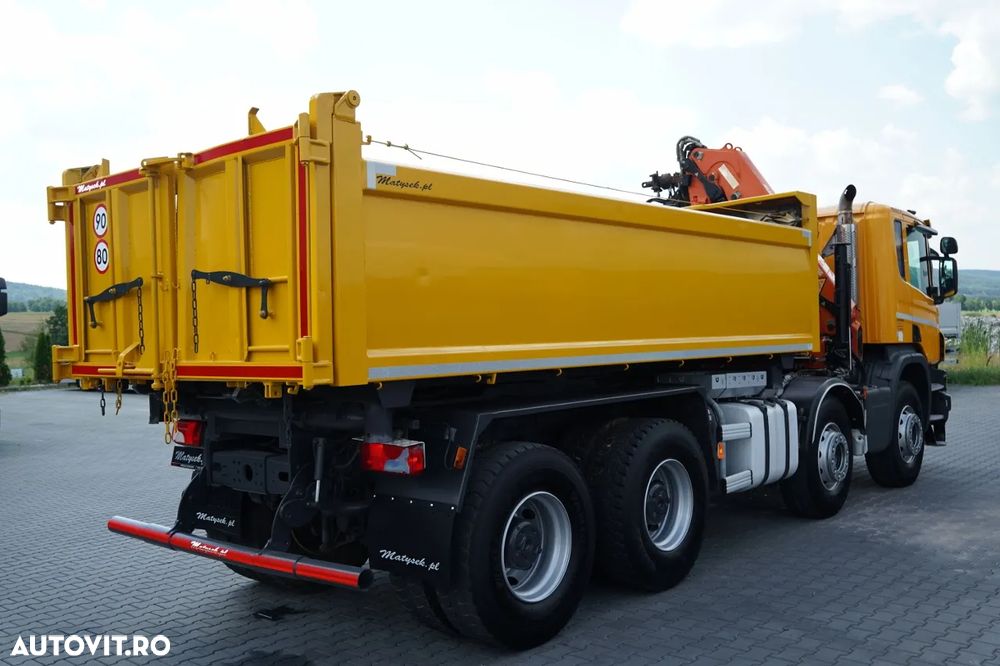Scania P 410 / 8x4 / BASCULĂ - 5,15 M + ATLAS 116.3 HDS / ROTATOR / EURO 6 / - 18