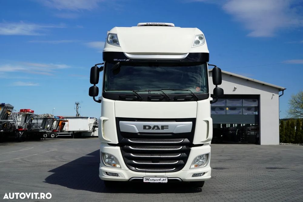 DAF XF 480 / CUPLAJ TANDEM / SSC / MEGA / PUNȚĂ RIDICATĂ / I-PARK COOL / ȘINGURI PENTRU STICLE / REMORCA WECON - 7,70 M / - 3