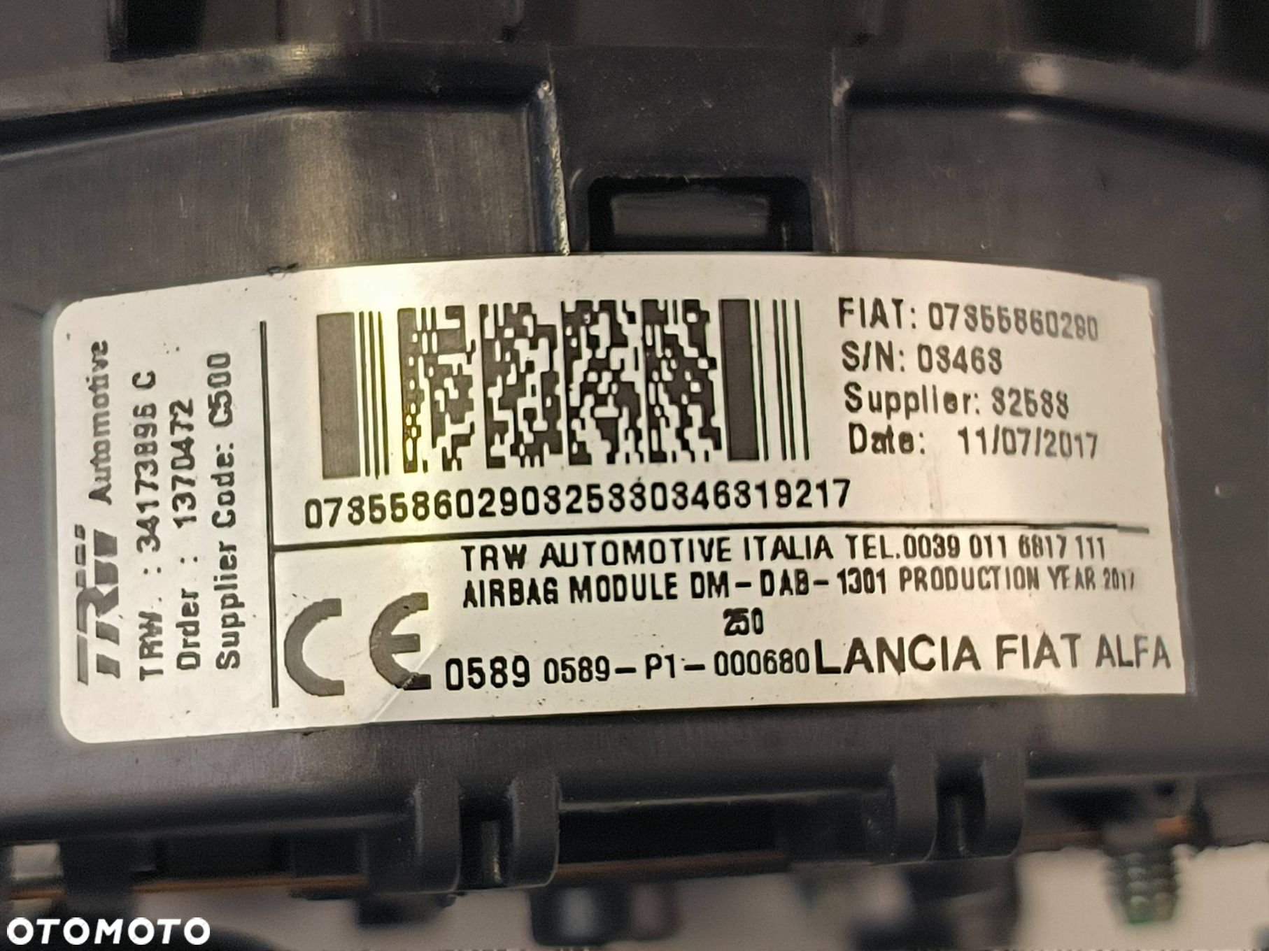 PODUSZKA AIRBAG PEUGEOT BOXER III 34173896C - 5