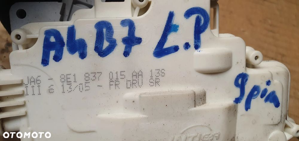 Zamek lewy przód przedni lewy Audi A4 B7 9PIN 8E1837015AA - 6