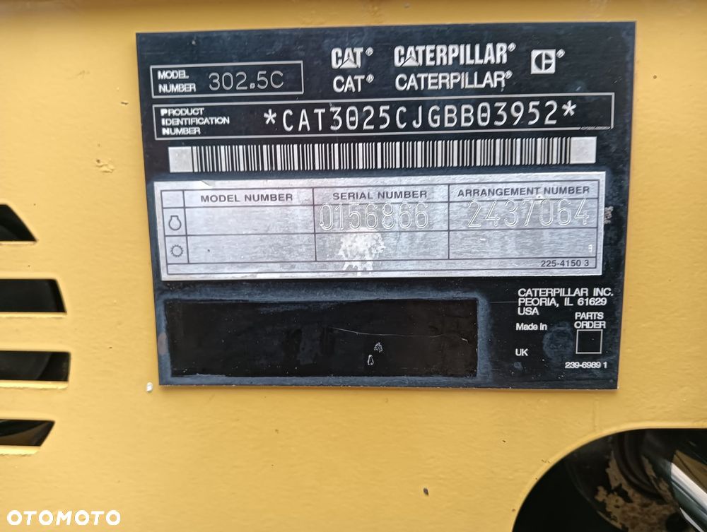 Caterpillar Minikoparka CAT 302.5C | 2008 r. | Sprowadzona z Niemiec | Stan bdb | 3 łyżki | mini koparka gąsienicowa obrotowa - 11