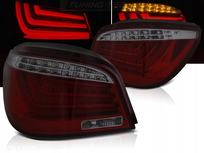 Lampy tyl kpl Led Bar Diodowe Red Smoke Tuning Bmw 5 e60 sedan 2003-2007 - 1