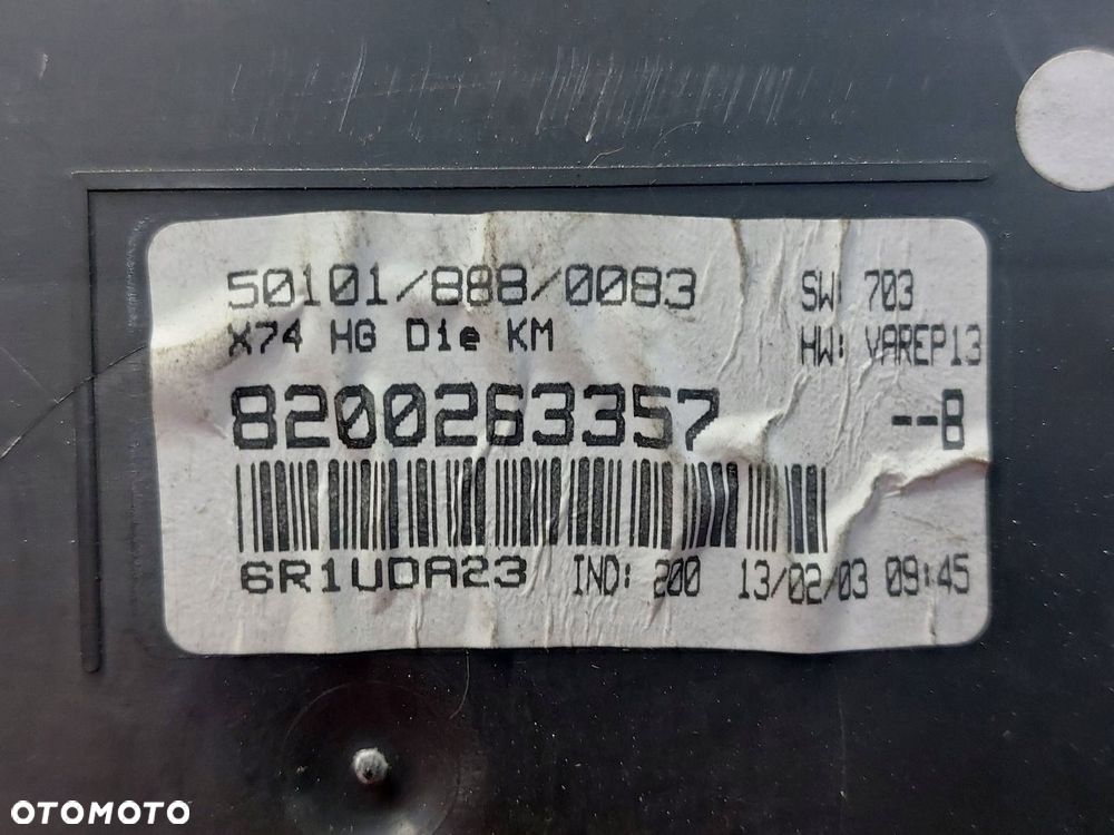ZESTAW STARTOWY RENAULT LAGUNA II 2.2 DCI 0281011325 8200309318 - 7