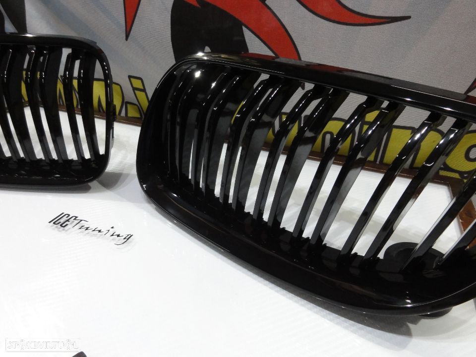 Grelha frontal BMW E92 / E93 LCI 10-13 M4 look / dupla lâmina em preto piano brilhante - 8