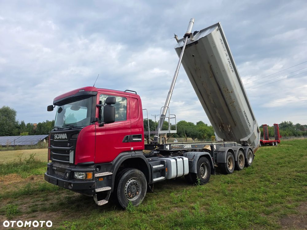 Scania G 410 4x4 + Carnhel Stalowa 26m3  z Niemiec