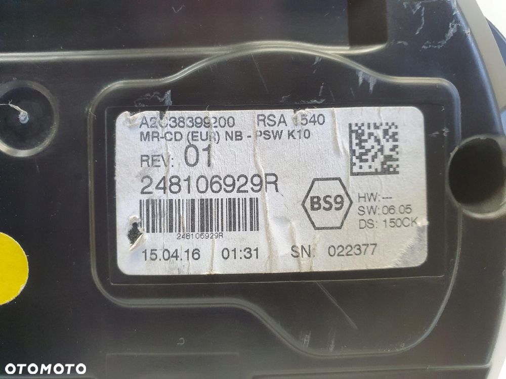Renault Talisman 1.6 DCI LICZNIK Zegary 248106929R Europa - 16
