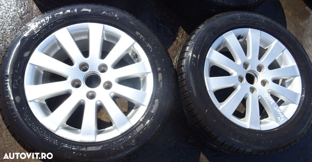 Jante aliaj Volkswagen Passat R16 7Jx16H2 ET45 cu cauciuc 215/55 R16 - 3