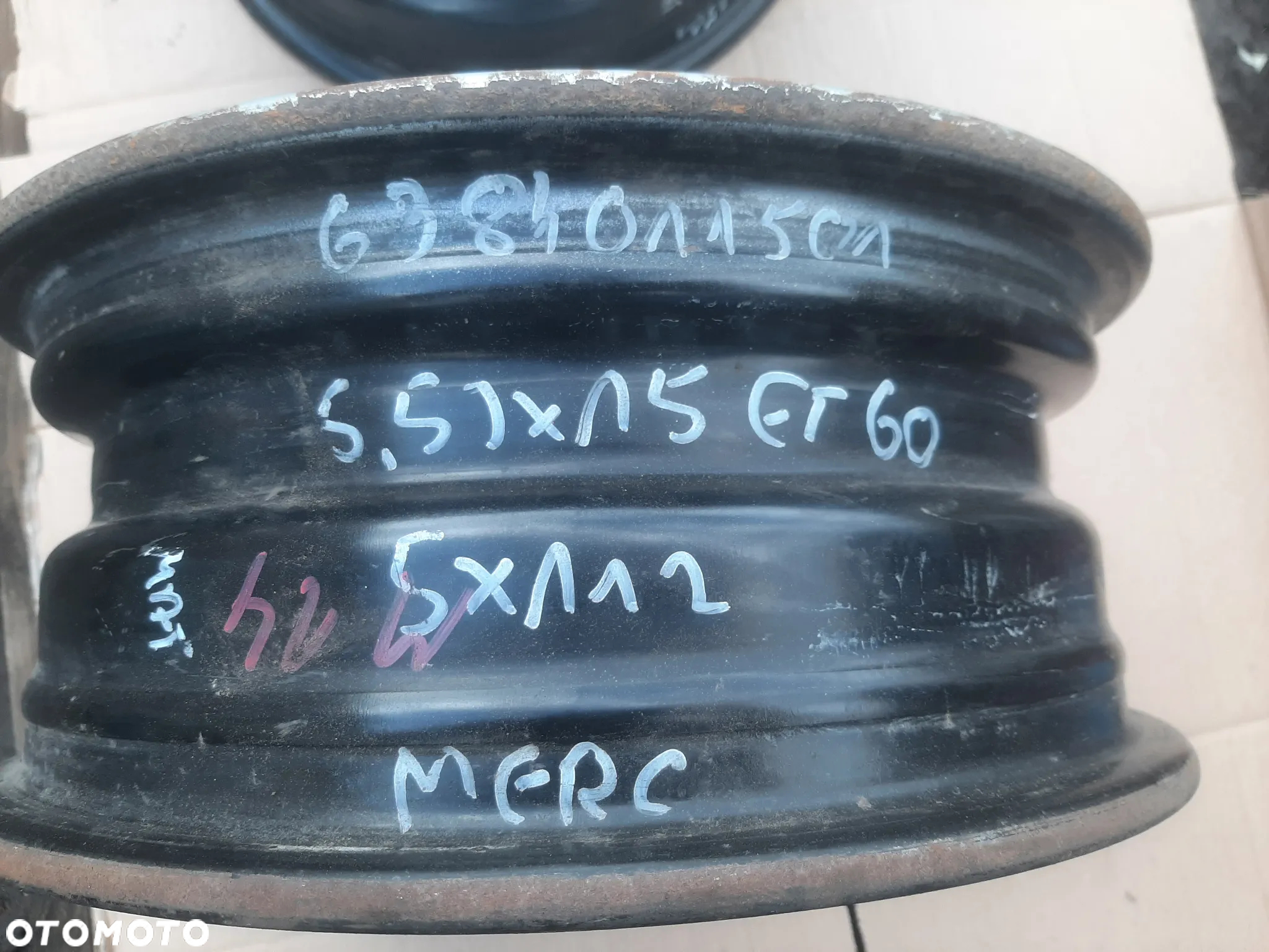 Felga stalowa Mercedes 5x112 et60 5.5jx15 - 3