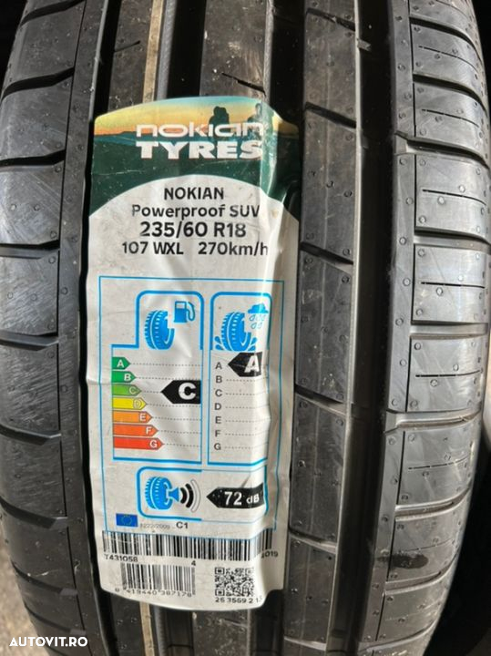 vând 2 anvelope 235/60/18 nokian de vară noi - 2