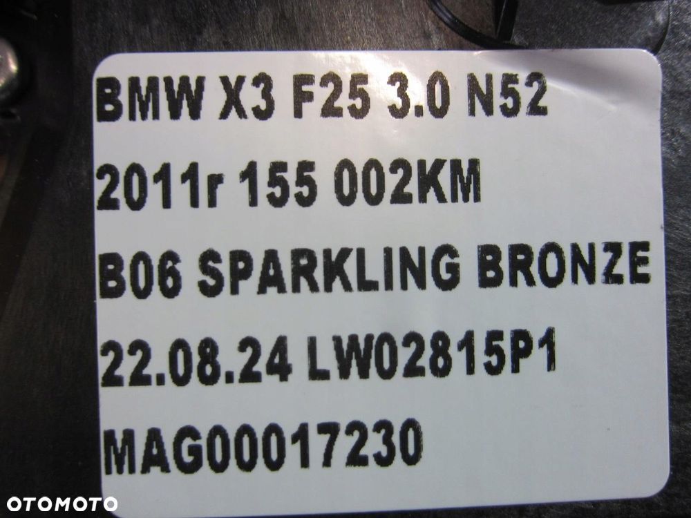 BMW X3 F25 ZAMEK DOCIĄG KLAPY BAGAŻNIKA 7249578 NAPĘD 51247249578 - 8