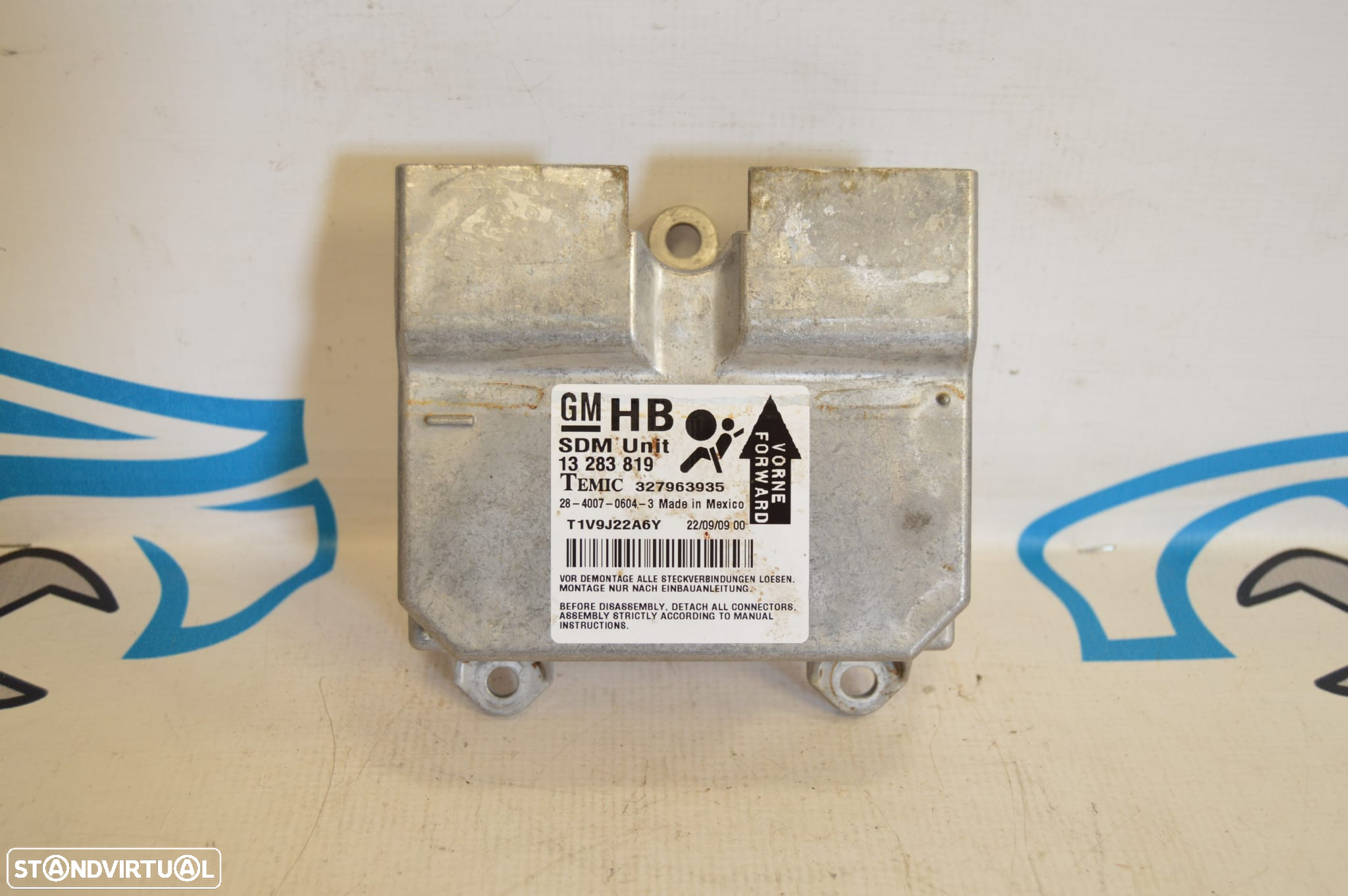 CENTRALINA ECU SENSOR AIRBAG TEMIC 13283819 OPEL CORSA D S07 1.3 CDTI 75CV A13DTC - 4