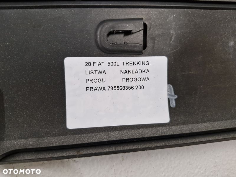 fiat 500l trekking listwa nakładka progu progowa prawa 735568356 - 11